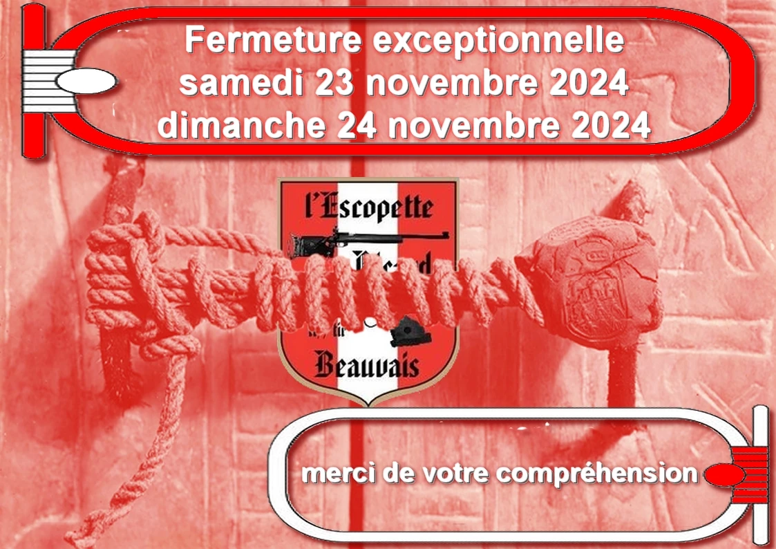 fermeture le 23 et 24 novembre 2024